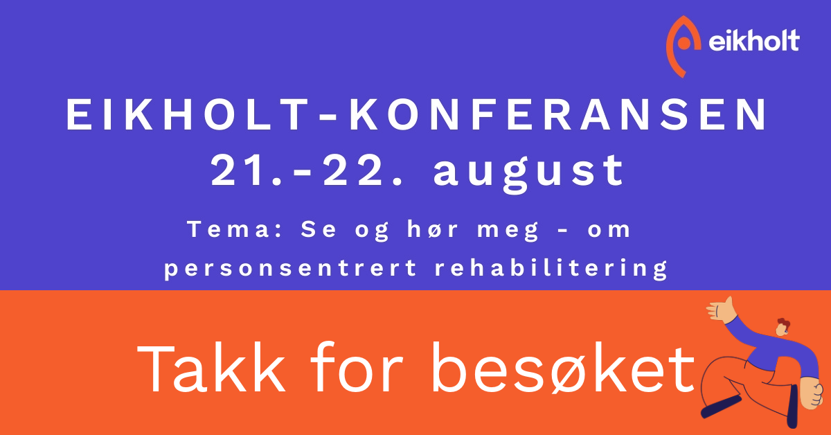 Flyer for Eikholt-konferansen med tekst takk for besøket.